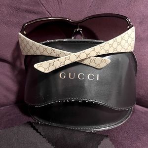Gucci cream sunglasses model 1825/S BLKDL 120